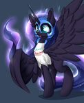  2015 blue_eyes clothing dialogue english_text equine female friendship_is_magic helmet horn madacon mammal my_little_pony nightmare_moon_(mlp) sparkles text tongue tongue_out winged_unicorn wings 