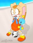  2015 anal anal_penetration anthro blush chao cheese_the_chao clothed_sex clothing cream_the_rabbit excito female from_behind hug implied lagomorph male mammal penetration rabbit sex sonic_(series) sweat wide_eyed 