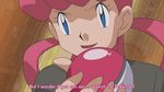  1girl animated animated_gif blue_eyes joy_(pokemon) latias pink_hair pokemon pokemon_(anime) subtitled 