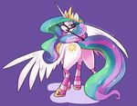  2015 butt clothing equine female feral friendship_is_magic horn kayla-na legwear mammal my_little_pony princess_celestia_(mlp) socks solo winged_unicorn wings 