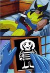  2015 asriel_dreemurr bed caprine clothing edit goat human male mammal marvel monster photo undertale unknown_artist wolverine_(marvel) x-men 