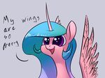  2015 english_text equine female feral friendship_is_magic horn mammal my_little_pony princess_celestia_(mlp) text underpable winged_unicorn wings 