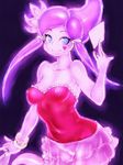  bare_shoulders black_background blue_eyes breasts card covered_nipples fumio_(rsqkr) glowing glowing_hair heart long_hair purple_hair raa_(sonic) small_breasts smile solo sonic_night_of_the_werehog sonic_the_hedgehog 