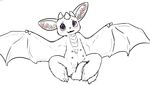  alien alliums_(artist) anthro bat blush cub dragon female mammal pussy young 