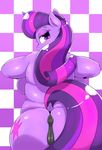  2015 anthro anthrofied anus braffy breasts butt cutie_mark dock equine female friendship_is_magic hair half-closed_eyes horn long_hair looking_at_viewer looking_back mammal my_little_pony nude overweight pussy rear_view solo twilight_sparkle_(mlp) unicorn 