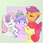  2015 apple_bloom_(mlp) arareroll cute diamond_tiara_(mlp) earth_pony equine female female/female feral friendship_is_magic horn horse kissing mammal my_little_pony pegasus pony scootaloo_(mlp) sweetie_belle_(mlp) unicorn wings 