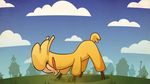  alpaca animated az-pekt camelid eyes_closed female feral fur happy mammal paprika_paca_(tfh) solo spinning them&#039;s_fightin&#039;_herds tongue tongue_out yellow_fur 