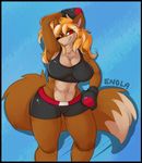  2015 anthro big_breasts breasts canine cleavage clothed clothing female fox mammal solo wyntersun 