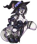  2015 alpha_channel anthro blue_eyes boots breasts clothing corset elbow_gloves eyewear feline female footwear frionella glasses gloves halloween holidays legwear leopard magic_user mammal rubber shiny simple_background snow_leopard solo thigh_high_boots transparent_background witch xenthyl 