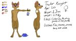  2017 4_toes anthro blue_eyes brown_fur canine cellphone child coyote cub digitigrade female flat_chested fur hi_res mammal misterpickleman model_sheet nipples nude phone pussy simple_background smile solo standing taylor_knight text toes young 