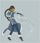  avatar:_the_last_airbender avatar_(series) braid brown_hair element_bending katara long_hair nickelodeon solo water 