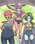  3girls arai_kuma dodoria dragon_ball dragonball dragonball_z floating frieza genderswap lowres multiple_girls zarbon 