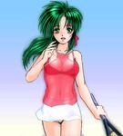  bra green_hair lingerie lowres original see-through seto tennis underwear yagisaka_seto 