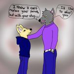  abstract_background anthro canine clothed clothing comic fennec fox hair jack liam male mammal 