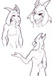  &lt;3 2015 anthro asriel_dreemurr butt caprine fur goat hair horn kayla-na long_ears male mammal monster nude simple_background solo undertale video_games white_fur 