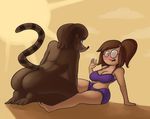  anthro big_breasts bra breasts butt cartoon_network cleavage clothed clothing female human mammal mature_female nude panties raccoon regular_show rigby&#039;s_mom tagme thingshappen underwear 