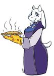  blue_eyes caprine clothed clothing ein_(artist) female food fur goat invalid_tag mammal oven_mitts pie smile toriel_(character) undertale white_fur 