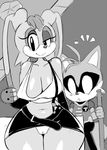  2015 age_difference anthro big_breasts breasts camel_toe canine cleavage clothed clothing cloudz cosplay female final_fantasy_7 fox huge_breasts lagomorph male mammal mature_female miles_prower rabbit robin_(dc) sonic_(series) tifa_lockheart vanilla_the_rabbit 