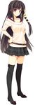  absurdres black_hair black_legwear blush brown_eyes full_body hair_ribbon hands_on_hips highres koikishi_purely_kiss long_hair looking_at_viewer non-web_source pleated_skirt ribbon shidou_mana shoes skirt smile solo standing thighhighs very_long_hair yuuki_hagure zettai_ryouiki 