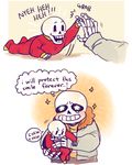  blush bone brothers duo english_text male papyrus_(undertale) sans_(undertale) sibling skeleton text undertale 