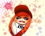  closed_eyes domino_mask inkling long_hair mask open_mouth pointy_ears solo splatoon_(series) splatoon_1 tentacle_hair yoshida_inuhito 