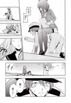  2girls admiral_(kantai_collection) comic greyscale highres kantai_collection monochrome multiple_girls murakumo_(kantai_collection) non-web_source takao_(kantai_collection) thighhighs translated yamamoto_arifred 
