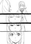  arato_hisako comic greyscale long_hair monochrome multiple_girls nakiri_erina sakake_asobi school_uniform shokugeki_no_souma silent_comic tootsuki_saryou_ryouri_gakuen_uniform 