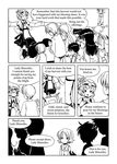  6+boys adrian_ferrer aki_minoriko aki_shizuha child comic english expressionless greyscale hands_together long_hair monochrome multiple_boys multiple_girls short_hair touhou 