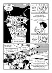  2girls adrian_ferrer aki_shizuha basket child comic english greyscale monochrome multiple_girls short_hair touhou 