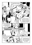  ;d adrian_ferrer animal_ears bangs blunt_bangs bunny_ears comic english frog_hair_ornament greyscale hair_ornament hair_ribbon hairband index_finger_raised indoors kochiya_sanae konpaku_youmu konpaku_youmu_(ghost) long_hair looking_at_viewer monochrome multiple_girls one_eye_closed open_mouth pencil_skirt reisen_udongein_inaba ribbon short_hair skirt smile snake_hair_ornament speech_bubble talking touhou window 