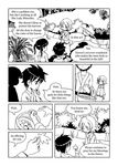  2girls adrian_ferrer aki_shizuha basket child comic english greyscale leaf monochrome multiple_girls short_hair touhou wheat 