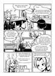  :o adrian_ferrer animal_ears braid bunny_ears clenched_hands close-up comic english extra_ears face greyscale hat inaba_tewi indoors laboratory long_hair monochrome multiple_girls necktie open_mouth puffy_short_sleeves puffy_sleeves reisen_udongein_inaba short_hair short_sleeves single_braid speech_bubble talking touhou yagokoro_eirin 