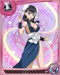  artist_request black_hair blue_eyes breasts bun_cover card_(medium) character_name chess_piece chinese_clothes cleavage double_bun high_school_dxd large_breasts official_art rook_(chess) solo trading_card xuelan 