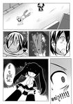  1girl alley blood blood_on_face catstudioinc_(punepuni) close-up comic detached_sleeves fallen_down greyscale kaito left-to-right_manga looking_back mikudayoo monochrome nail scarf shaded_face skirt spring_onion thai thighhighs translation_request twintails vocaloid 