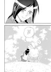  1girl blush comic fresh_precure! greyscale higashi_setsuna long_hair monochrome nishi_hayato precure translation_request wester_(fresh_precure!) yukichiro 