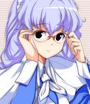  black_eyes blue_hair chobits glasses maid solo tenpura_(tenpura621) yuzuki 