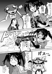  admiral_(kantai_collection) bodysuit comic crying crying_with_eyes_open gloves greyscale kantai_collection long_hair monochrome pale_skin sendai_(kantai_collection) shinkaisei-kan short_hair tare_(hiden_no_tare) tears translated two_side_up wo-class_aircraft_carrier 