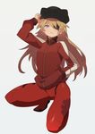  blonde_hair blue_eyes evangelion:_3.0_you_can_(not)_redo eyepatch hajime_(hajime-ill-1st) hat hat_with_ears jacket long_hair looking_at_viewer neon_genesis_evangelion plugsuit rebuild_of_evangelion shikinami_asuka_langley solo souryuu_asuka_langley track_jacket 