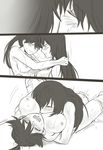  bai_lao_shu comic futa_with_female futanari highres houshou_(kantai_collection) implied_futanari kantai_collection kiss long_hair monochrome multiple_girls nagato_(kantai_collection) sex silent_comic 