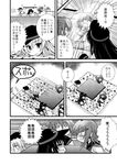  akatsuki_(kantai_collection) comic folded_ponytail food frozen fruit greyscale hair_ornament hairclip hibiki_(kantai_collection) ikazuchi_(kantai_collection) inazuma_(kantai_collection) kantai_collection kotatsu mandarin_orange monochrome multiple_girls sanari_(quarter_iceshop) school_uniform serafuku short_hair table translated wavy_mouth 