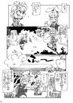  ? animal_ears bunny_ears cigarette comic fox_ears fox_tail greyscale ground_vehicle hat hirano_masanori monochrome motor_vehicle multiple_girls reisen_udongein_inaba scooter smoke smoking tail touhou translation_request yakumo_ran 