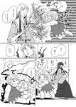  4girls branch check_translation cirno comic flandre_scarlet greyscale houraisan_kaguya jeweled_branch_of_hourai monochrome multiple_girls reisen_udongein_inaba stick touhou translated translation_request wings 