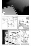  animal_ears bathing brushing_teeth cake cat_ears chibi child_drawing comic drawing eyebrows food food_on_face greyscale kemonomimi_mode kuraishi_tanpopo menowa_mei monochrome multiple_girls pajamas silent_comic takimiya_komachi tatami thick_eyebrows tsukudani_(coke-buta) utsugi_kanna witch_craft_works 