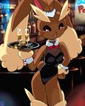  animal_ears blush bow bowtie bunny_ears bunny_suit bunnysuit furry g-sun lopunny lowres nintendo pokemon smile tray waitress wrist_cuffs 