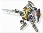  armor mecha robot shield sword ukatsu_juuzou weapon 