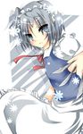  bad_id bad_pixiv_id blue_eyes izayoi_sakuya knife lowres maid rarami silver_hair solo touhou 