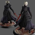  3d armor artoria_pendragon_(all) fate/stay_night fate_(series) faux_figurine saber saber_alter sword type-moon valley_rain weapon 