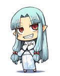  bad_id bad_pixiv_id blue_hair blush brown_eyes chibi crossed_arms grin japanese_clothes jingai_modoki kimono kiriha_(tsugumomo) long_hair pointy_ears smile solo tsugumomo 