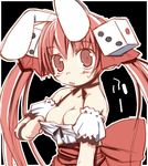  animal_ears bare_shoulders breasts bunny_ears choker cleavage detached_sleeves di_gi_charat dice dice_hair_ornament hair_ornament hair_ribbon halterneck large_breasts long_hair pink_hair ribbon saxyun solo tongue twintails usada_hikaru 