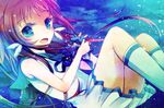  bad_id bad_pixiv_id blue_eyes brown_hair dress kirisame_(akitowtk) long_hair mukaido_manaka nagi_no_asukara sailor_dress school_uniform sea_slug serafuku underwater 